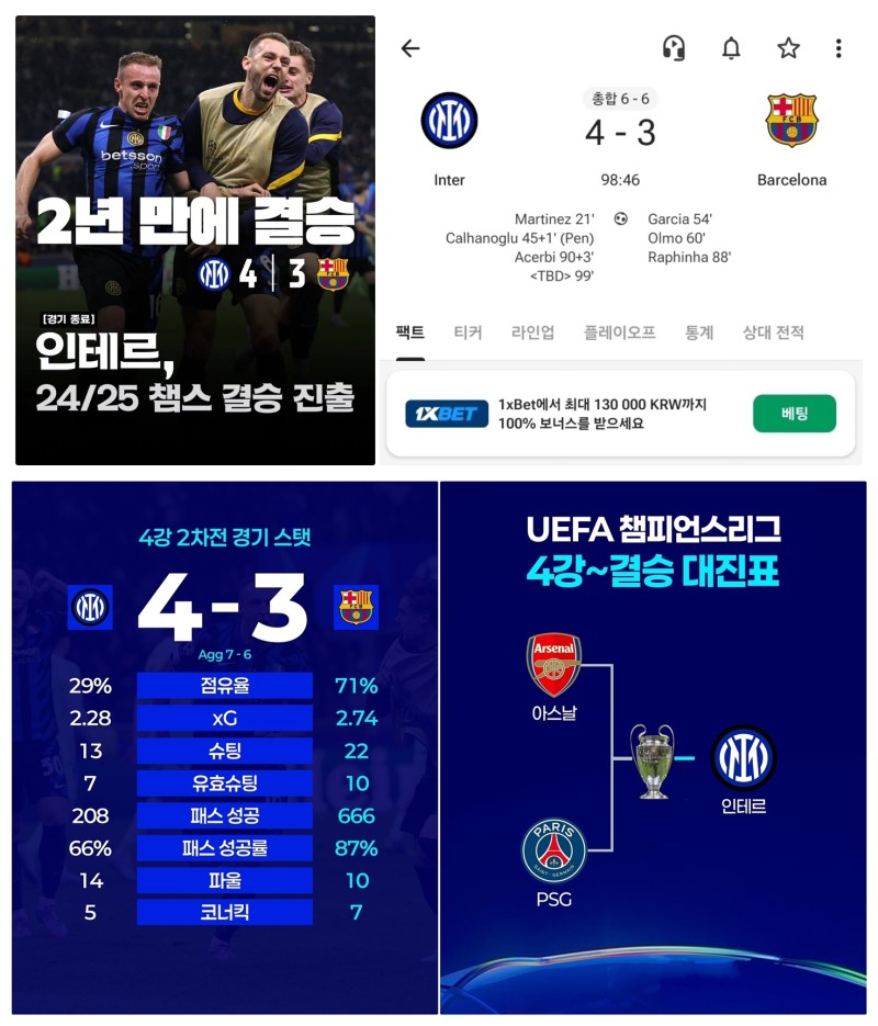 바르샤-대-인터-경기-대박
